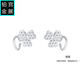 Gongzhan platinum clover earrings small and exquisite earrings pt950 platinum lucky flower earrings birthday gift for girlfriend lucky clover platinum earrings a pair about 2.5-2.7 grams