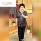 FR.YH.ZH晚年之美中老年女装奶奶夏天衬衫妈妈国风短袖套装老人衣服新中式 SI23T6625红色【套装】ER5SI XL