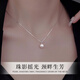 Zhou Baifu natural pearl sterling silver necklace for women 2025 new light luxury pendant clavicle chain birthday gift for girlfriend