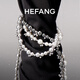 HEFANG He Fang Jewelry Bubble Nebula Necklace Clavicle Chain Light Luxurious and High-Level Women's Birthday Gift for Girlfriend Galaxy Gray