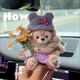Yusenyi cute little bear car hanging decoration rearview mirror decoration ornament keychain bag hanging creative best friend gift rabbit clip scarf white sweater hug pink flower female bear - car