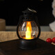 Retro photo atmosphere lamp electronic candle lamp pony lamp small oil lamp LED decorative supplies light can shake girl's heart dreamy desktop decoration photo props dreamy black small oil lamp medium size