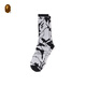 BAPE accessories reflective camouflage pattern jacquard mid-calf socks 184006K black BKX L one size