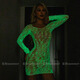 Mommy loves luminous one-piece socks luminous stockings mesh one-piece socks fluorescent strap bra full body socks large size fishnet slings 6627 average size 80-130Jin [Jin equals 0.5 kg]) confidential shipping