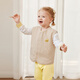 Mini Bara pure cotton children's thermal vest for boys and girls, inside and outside vest, autumn 2025, camel 50101 80