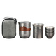 Made in Tokyo, pure titanium travel tea set, complete set of tea infuser, complete set of Kung Fu tea set, anti-scald tea cup, 6-piece set