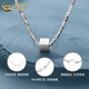 CHINA GOLD Broken Silver Small Square Necklace Women's Versatile S925 Silver Square Pendant Valentine's Day Birthday Gift for Girlfriend and Wife Broken Silver Small Square Necklace