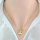 Genuine genuine 18K gold necklace for women, Hong Kong gold 18K clavicle chain, non-fading pendant, holiday gift for wife, dedicated to you