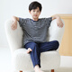 Manidor pajamas for boys summer new short-sleeved trousers for boys and girls for spring and autumn teenagers pure cotton children's air-conditioned home clothes N9902 short length 130 14 size recommended 125-135cm
