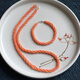 Giventi GEFIODEY pink natural Italian coral red bracelet 108 beads necklace bracelet set animal year gift woven original multi-strand necklace 45 cm comes with special guarantee