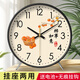 KODO pendulum table wall clock clock table clock for the elderly living room silent table clock ornaments desktop clock display pendulum clock everything goes well - white 8 inches (diameter 20cm)