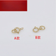 Handi 18K gold spring buckle necklace buckle braided rope end buckle bracelet anklet M buckle S buckle connecting buckle closed ring set K red 5.5mm spring buckle + 3mm ring