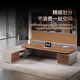 Yanhong boss desk simple modern table and chair combination new Chinese style executive desk single president desk manager supervisor furniture 2.6 meters boss table (arc blister desktop)