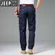 JEEP SPIRIT Jeep Army Green Work Pants Men's Summer Thin Loose Multi-Pocket Straight High-End Casual Pants Spring and Autumn New SG-J9922 Army Green [Pure Cotton] Thin Model 29 [Wait 2 feet 2]