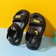 Diney Disney Children's Sandals 2025 Summer Children's Shoes Lightweight Beach Shoes Soft Sole Outdoor Non-Slip Sandals Black 36