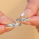 DR Diamond Ring Female Couple Ring A Pair of Men and Women's Rings Moissanite Proposal and Marriage Live Mouth Open Finger Couple Ring 50 Points Live Mouth/Closed Ring for a Pair