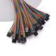 Zejie Dupont line 2.54mm terminal line spacing female to female male to female male to male single row color connecting wire 24awg 24AWG male to female 2p10cm (5 pieces)