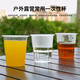 Disposable cup thickened plastic cup outdoor camping portable transparent cup aviation cup high temperature resistant tea drink cup thickened 100 pieces (total 2 packs)