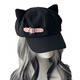 QUEEN TRIP cat ear cap star love y leather buckle subculture otaku style cute two-dimensional beret white star buckle cat ear hat