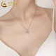 China Gold (CHINA GOLD) Blue Eucalyptus and Bird Pendant Women's Light Luxury Niche Pt950 Platinum Necklace Father's Day Birthday Gift for Lover Platinum Pendant About 1.96g Free S925 Silver Chain