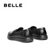 Belle Casual Business Loafers Men's 25 New Autumn Cow Leather Slip-On Peas Shoes A2130CM5 Black 42 (260mm)