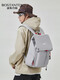 Backpack for men's computer bag canvas high-end schoolbag for college students travel large capacity travel backpack off-white - larger size Plus [can be placed within 18 inches