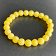 Yuzhi 1 item, 1 certificate, 1 shot, natural Russian raw ore, unoptimized beeswax bracelet, amber bracelet, bead diameter 8.2mm, hand circumference 15.6cm, 6.8g G672