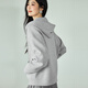 Eveli (eifini) Jiang Xin endorses Tencel cotton all-match must-have slim gray sweatshirt cardigan women's jacket 2025 spring new pattern gray large version S 80-110Jin Jin is equal to 0.5 kg