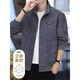 Semir men's jacket trendy brand loose lapel casual clothes autumn and winter thin section 2025 new corduroy plus velvet jacket M883 dark gray. Regular 2XL