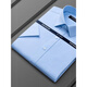 Yager Flaggschiff offizielles Geschäft mit kurzärärmernem Hemd 2025 Herren Sommer Neugeschäft Casual Professional Professional Formal Kleidung ohne Bügeln und Anti-Falten-Weiß [blau und weiße Plaid] DX6626 38 100-120