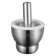 Enshousu 304 stainless steel garlic masher, masher, jar grinder, garlic masher, garlic masher, household large 10 cm drum-shaped masher, anti-spill lid with free spoon