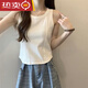 
Shantoulin Village Fish Bone Sling Large Size Large Size Color Fish Bone Sling Vest Women's Inner Wear Summer Fat mm Want to Look Slimming Outside Wear Base Shirt 9227-Black S
