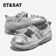 Saturday Children's Shoes Girls' Single Shoes Spring New Girls Ballet Princess Shoes Mary Jane Shoes Children's Sports Casual Shoes Silver 27 Shoe Inner Length 17.5cm/Suitable for Foot Length 16.7cm