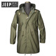 JEEP SPIRIT 2025 workwear hooded American retro new men's fishtail mid-length windbreaker Korean style parka outer green high quality XL 135-145Jin Jin is equal to 0.5 kg