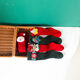 Fashionable New Year's popular cotton cartoon Christmas knee-high socks with red stars, 3 pairs, 0-1 years old (S), foot length 9-11cm