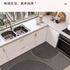 Zhimengren Japanese kitchen floor mats that are non-slip, oil-proof, and can be wiped free and clean, free cut 2025 new model without care 15917-Qingyuan 6090cm [dirty-resistant and no washing]