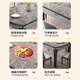 Shanglin spring dining table light luxury high-end dining table solid wood dining table folding dining table home slate dining table #grey bright 606 four track