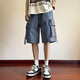 Mai Chaoshang Summer American Working Apparel New Shorts Men's Large Pockets Versatile Casual Outdoor Wearing Five-Part Tight Pants Straight-Line Slimming Mid-Pants Khaki 9901 S Recommended 80-90Jin [Jin equals 0.5 kg]