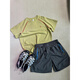 Yusenyi yellow-green anti-skin quick-drying short-sleeved men's and women's summer sweat-absorbent breathable sports cycling clothes half-sleeved outdoor cool T-shirt yellow-green upgraded version M