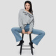 GAP Women's 2025 Autumn New Logo Offset Loose Terry Cloth Off-Shoulder Sweatshirt Casual Top 829367 Light Gray M (165/88A) Asian Size