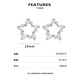 Bai Qixin star ear clip star-shaped hollow earrings without pierced earrings for women fashion simple zircon ear bone clip birthday gift star hollow ear clip-with ear plugs gift box