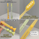 Baixi Long Head Toothbrush Pineapple Yellow Extended Brush Head Bottom Suction Cup Fine Soft Hair Adult Home Oral Cleaning Couple Model