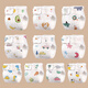 Xiong Zhecha gauze diaper baby pure cotton diaper washable newborn baby special meson mustard cloth pocket breathable diaper 12 layers pure cotton gauze girl flower 3 pack S suitable for 6-8 Jin Jin equals about 0.5 kg