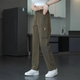 Woodpecker Autumn and Winter Workwear Casual Pants Men's New Loose Straight Versatile Fashion Simple Anti-Wrinkle Wide Leg Long Pants Men Gray 32 (130-145Jin Jin equals 0.5kg)