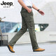 JEEP SPIRIT高端工装裤男士宽松直筒春夏季薄款户外多口袋春秋休闲裤2025新品 深灰色 9923（薄-款） 30 腰围2尺3