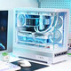 SAMA Jinghong screen display version white ATX sea view room gaming computer desktop case hardware status display/270 panoramic view/support 360 water cooling/9 fan positions/Type-C