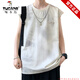 Woodpecker Ice Silk à manches courtes Set T-shirt sans manches américain masculin Été Nouvelle marque de mode Viete Loose adolescent Casual Gradient 10512-9227 Purple XL environ 100-120jin [Jin est égal à 0,5 kg] portable