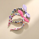 CHIMERA Sweetberry Rabbit Ear Headbands 2 pieces of girls' fabric non-stiffening wide-brimmed bangs-bundling anti-slip headbands for broken hair