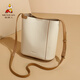 Scarecrow (MEXICAN) 2024 new bucket bag, fashionable commuter women's cross-body shoulder bag, light luxury niche bucket bag, moonlight white