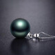 Qianpei black pearl pendant necklace, the sea water is perfect, a Mother's Day gift for my girlfriend and mother, 9-9 o'clock, 5MM black and green, flawless